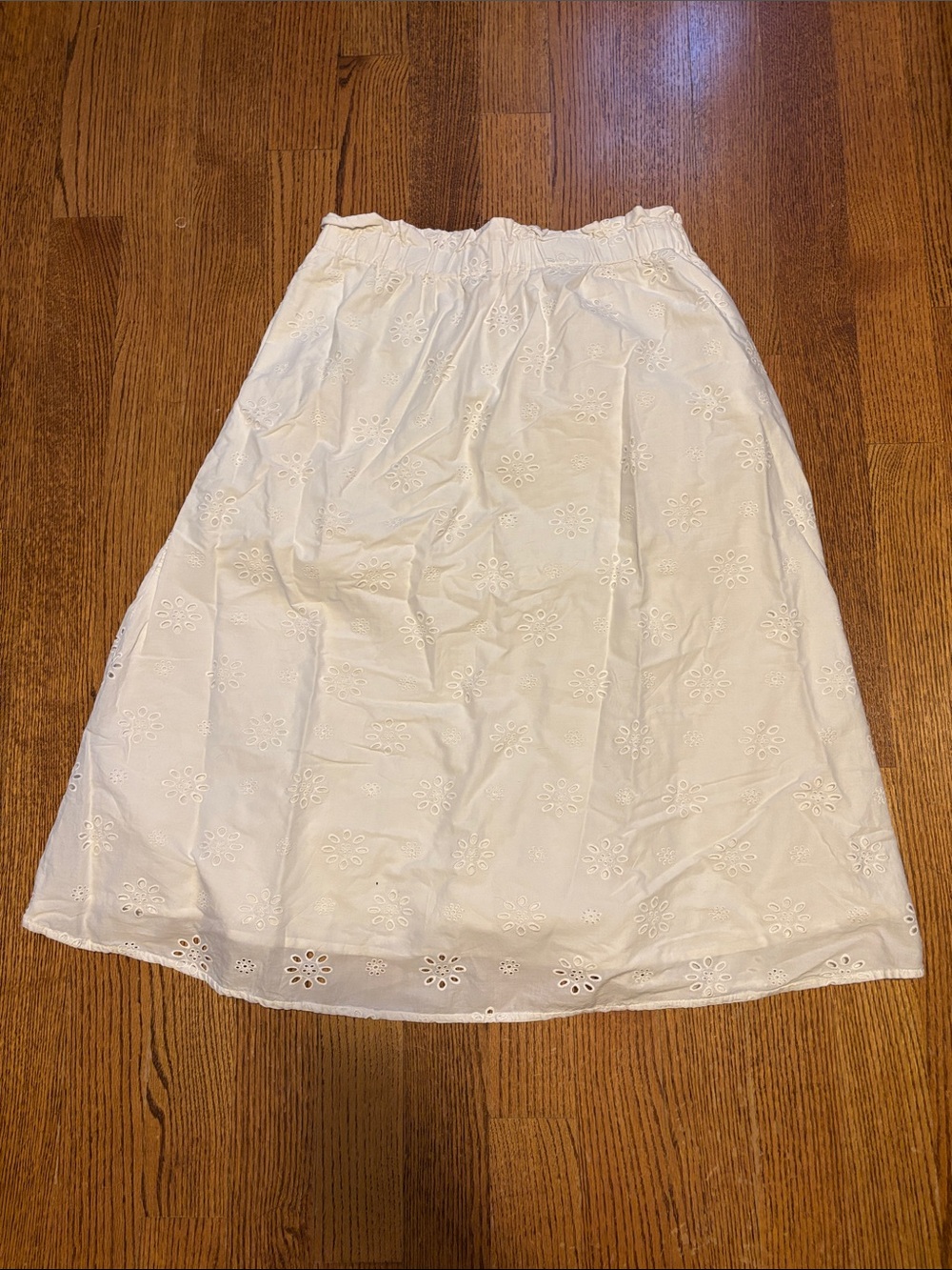 Universal Thread White Eyelet Midi Skirt - Lightweight Summer Style